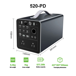 สถานีไฟฟ้าพกพา 600W 577.2Wh กำลังไฟ 600 วัตต์ แบตเตอรี่ลิเธียมแบบเทอร์นารี ชาร์จซ้ำได้ เหมาะสำหรับการตั้งแคมป์กลางแจ้ง ขายดี - Product Image 2