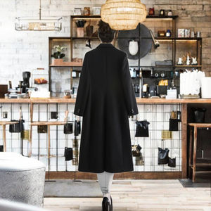 KAR&OT ZA 2024 Cappotto Invernale in Pelle di Pesce Vintage Intrecciato Casual da Donna con Chiusura a Bottone Singolo in Eco-Poliestere 100% - Product Image 2