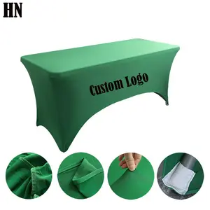 6FT Spandex Table Stretch Cover Washable and Wrinkle Resistant Kitchen Spandex Custom Stretch Table Cover for Party