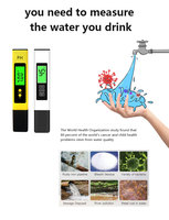 Testeur de pH numérique portable haute précision, ensemble de testeur TDS avec rétroéclairage pour l'analyse de l'eau