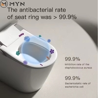 Style nord-américain fonctionnement automatique chasse d'eau salle de bain intelligente wc s piège toilettes sanitaires électrique toilette intelligente