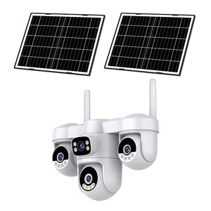 Cámara de Seguridad Solar 4G LTE Inalámbrica 4K con Doble Lente PTZ, Alimentada por Batería, Detección Humana por IA, Cámara para Exteriores - Product Image 1
