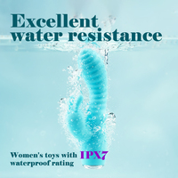 Tragbarer Häschen-Vibrator für Frauen mit 10 Vibrationsmodi, Heizfunktion und IPX7 Wasserdichtigkeit für G-Punkt- und Klitoris-Stimulation bei Paaren
