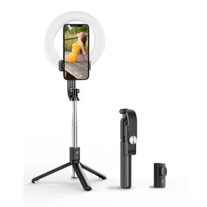 FTL-Trépied pour selfie stick V01S, avec anneau lumineux détachable de <span class=keywords><strong>6</strong></span> pouces, télécommande sans fil, monopode pour l'extérieur TikTok - Product Image 1