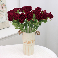 Rose Artificielle Réaliste à Tige Unique pour Décoration de Mariage, Fête, Centre de Table, Hôtel et Bureau