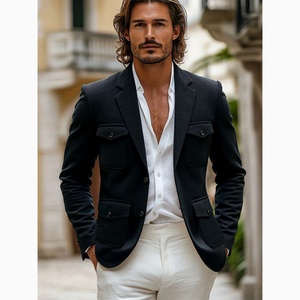Blazer de costume décontracté vintage pour homme BMT25, veste de sport respirante en velours côtelé, antistatique et infroissable - Product Image 4