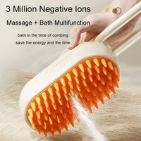 Peigne à vapeur pour chat Brosse à pulvérisation pour chien Auto-nettoyant Brume rafraîchissante Toilettage Épilation des animaux de compagnie Spray électrique Peigne de massage Brosse à vapeur