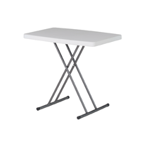 Table pliante rectangulaire réglable en hauteur, portable, à fort potentiel de vente, pour événements intérieurs et extérieurs