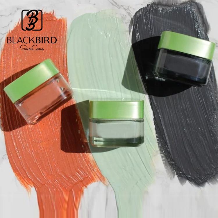 Masque à l'argile rose, vert, noir