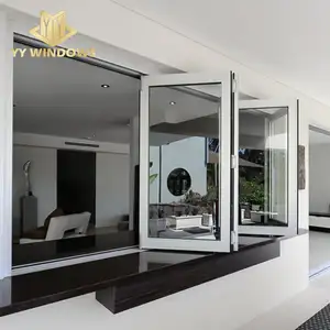 Dernière conception Simple pour fenêtre en verre fenêtres pliantes en aluminium pour villa