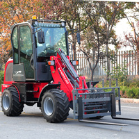 Nueva Minicargadora W810 con Motor Kubota, Cargadora Frontal Compacta, Cargadora Agrícola Diésel de 2800 kg con Cabina Personalizada