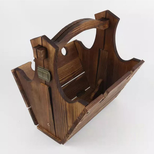 Kleiner Klappbarer Holz-Picknicktisch mit Weinglashalter Tragbarer Mini-Klapp-Bambus-Picknickkorb-Tisch Outdoor-Aufbewahrungsbox - Product Image 2