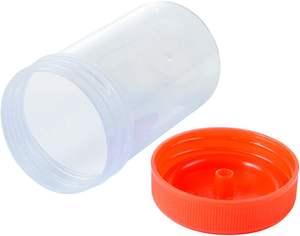 Одноразовые медицинские расходные материалы, нестерильные 100 мл/120 мл, синий колпачок, Градуированный стул для мочи, контейнер для образцов PP материал OEM - Product Image 1