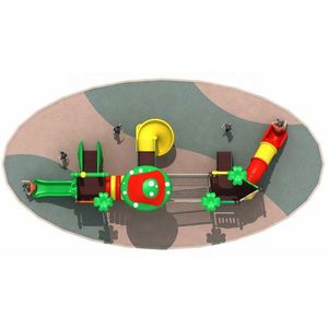 Tropical Sunshine Series <b>Plastic</b> Colorful <b>Slide</b> Kids Amusement Park Outdoor Playground for Kindergarten - Product Image 2