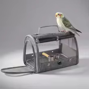 Sac à dos <span class=keywords><strong>de</strong></span> transport respirant et portable pour oiseaux : Parfait pour les calopsittes, les conures soleil, les perruches moine, pour les sorties courtes, les promenades quotidiennes et les voyages en extérieur. - Product Image 4