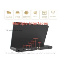 Tablette tactile Android intelligente en forme de L de 8 pouces, processeur Rockchip Quad Octa Core, Wi-Fi, NFC, Ethernet RJ45, GSM 3G 4G, kiosque POS, ROHS