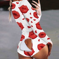 RUIYI Atacado aba onesie onesie pijama sensuais valentim com aba bumbum bumbum pijamas para adultos