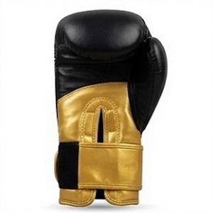 Gants de boxe M Ahmed Enterprises 16 oz noirs et dorés pour l'entraînement et le sparring unisexe - Product Image 3
