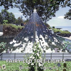 Fairy Christmas Tree Copper Color-Changing Led Pole 11.5 ft Star Flag <b>Solar</b> <b>Lights</b> <b>Strings</b> Outdoor Waterproof - Product Image 2