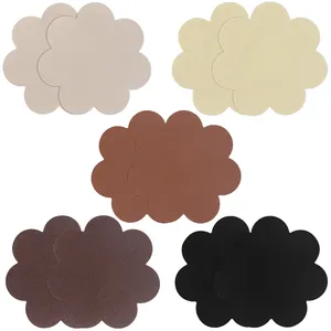 Breast Stickers 6 Color Options Skin Tone Disposable Nipple Pasties Satin Petal Shape Nipple Covers Fit For Various Skin Colors