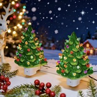 Lumière de nuit créative en PVC en forme de sapin de Noël avec lumière d'ambiance pour la décoration intérieure et les fêtes de Noël