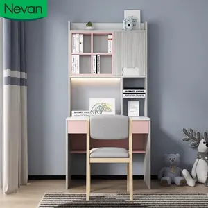 Hot selling foldable multifunctional modern children computer table white kids study desk with drawers for children