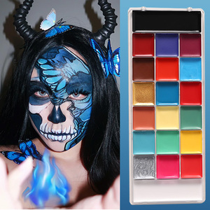 Maquillaje al por menor, 20 colores, seguro, a base de aceite, pintura facial y corporal, pigmento de larga duración <span class=keywords><strong>para</strong></span> <span class=keywords><strong>Halloween</strong></span> y fiestas de niños, fácil de usar - Product Image 4