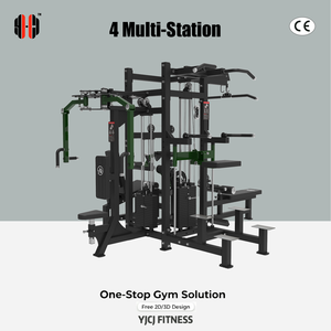 Appareil de musculation multifonctionnel robuste à quatre postes, stations indépendantes, tours doubles, modules pour les jambes, bancs extensibles pour l'entraînement - Product Image 1