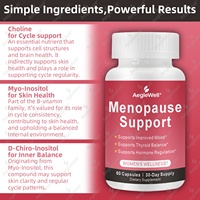 Compléments AegleWell pour la ménopause, aide à soulager les bouffées de chaleur et les sueurs nocturnes, soutien à l'équilibre hormonal, pour femmes