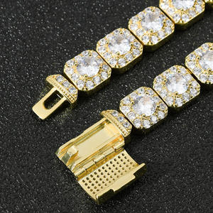 Hip Hop 13mm VVS Moissanite Diamond Tester 925 Silver Iced Out Tennis Chain Collares Pass Diamond Jewelry - Product Image 6