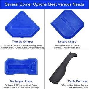 Dụng Cụ Loại Bỏ Vữa Góc Đa Năng Bằng Nhựa 3 Trong 1 Dụng Cụ Cạo Bay Silicone Làm Sạch Keo Bít - Product Image 2