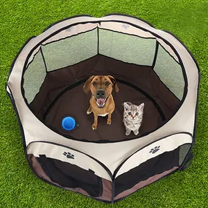OEM منزل الحيوانات الأليفة للكلاب والقطط داخلي في الهواء الطلق المنبثقة روضة و ممارسة القلم خيمة كلب جرو ملعب
