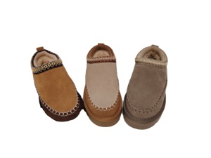 Private Label Tazz <strong>Tasman</strong> Slippers Custom Stitching Winter <strong>Platform</strong> Boots Women Warm Plush Lined Slip-On Snow Shoes - Product Image 2