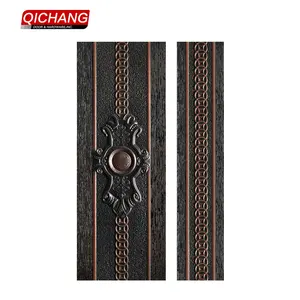 QICHANG Metal Stamping Door Skin Panel Galvanized Zinc Steel Hot Press Plated