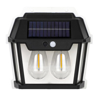 3 bombillas de luz con luz decorativa de jardín impermeable solar Lámpara de calle de alta potencia recargable