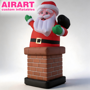 Père Noël gonflable personnalisé avec boîtes cadeaux, Père Noël gonflable pour saluer les invités de Noël - Product Image 3