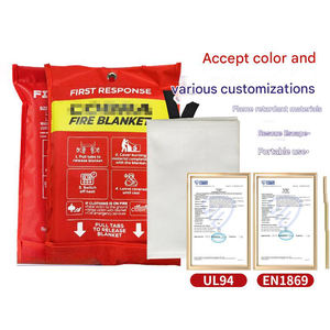 Couverture ignifuge pour usage domestique certifiée CE EN1869:1997 BS7944, lutte contre l'incendie d'urgence, fibre de verre, épaisseur 0,4 mm, résistance à la chaleur 550°C - Product Image 3