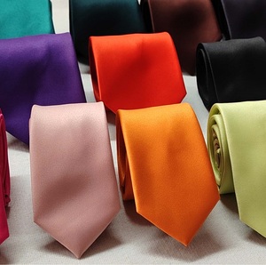 OEM ODM hombres microfibra poliéster liso color sólido <span class=keywords><strong>corbata</strong></span> satén clásico corbatas para hombres negocios boda fiesta regalo - Product Image 2