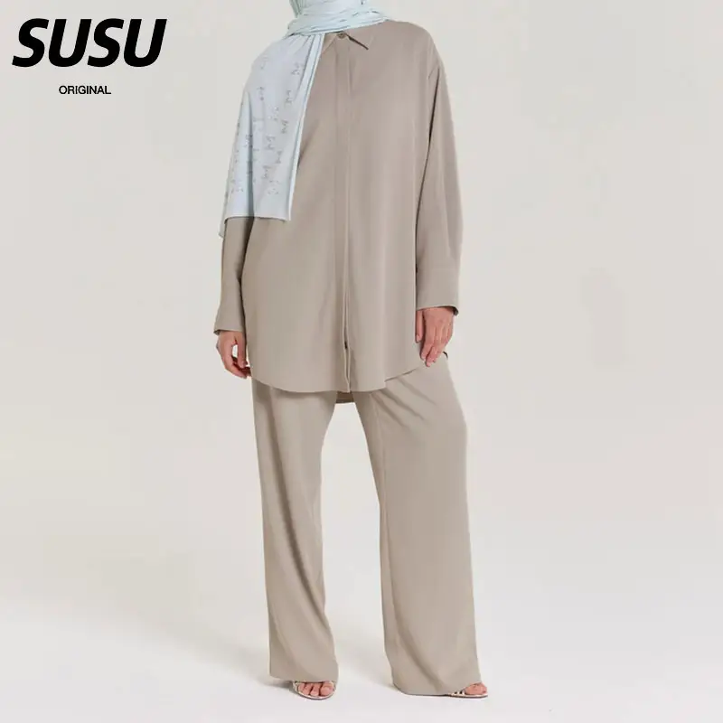 SUSU oversize custom elegant ladies clothing embroidery plus size women's modest blouses and shirts