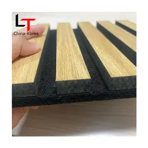 Halong Eco amigável China fornecimento de fábrica painéis de teto acústicos de ripas de madeira MDF de alta densidade
