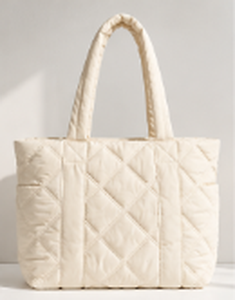 Large Capacity Winter Custom Logo Casual <b>Travel</b> Handbags Light Weight Luxury Nylon Puffy Quilted Tote <b>Bag</b> for <b>Women</b> - Product Image 3