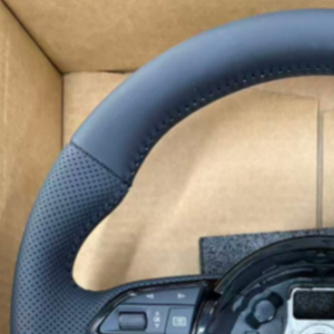 Volante Deportivo de Cuero con Fondo Plano y Perforaciones para Audi B8 B9 S6 S7 A4 <span class=keywords><strong>A5</strong></span> A6 A7 Q3 Q5 A3 S3 S8 R8 <span class=keywords><strong>S</strong></span> <span class=keywords><strong>Line</strong></span> - Product Image 3