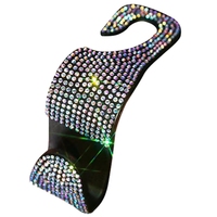 Crochet de dossier de siège auto avec strass brillants, support universel pour appuie-tête, organisateur de rangement, accessoires intérieurs