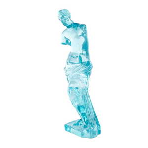 Sculpture décorative de femme modelée à la main en résine transparente teintée bleu clair, <span class=keywords><strong>orange</strong></span> ou verte - Product Image 5