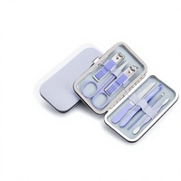 Ensemble de manucure et pédicure 7 en 1 en acier inoxydable, kit de soin des ongles avec étui de voyage