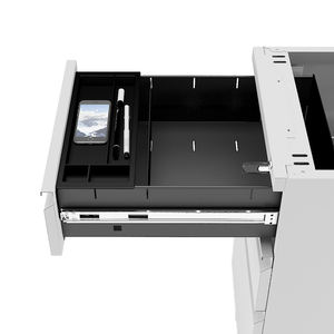 Blanco 3 CajonesPedestal fijo debajo del Gabinete de archivo de metal de almacenamiento de llenado de escritorio para oficina - Product Image 3