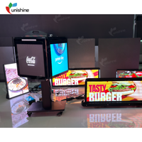 Boîte de livraison publicitaire mobile à LED, triple face, avec suivi GPS 4G et contrôle par application intelligente pour signalisation de livraison de repas