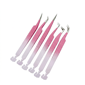 Pinzas de Acero Inoxidable Duraderas de Última Generación para Extensión de Pestañas y Herramientas de Belleza con Punta Puntiaguda, Pinzas con Nombre de Marca Personalizado - Product Image 1