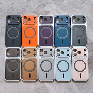 เคสสำหรับ iPhone 17 Pro Max แบบสองในหนึ่ง  หนังแท้  ลายพ่นสี  แม่เหล็ก  สำหรับโทรศัพท์มือถือ - Product Image 1
