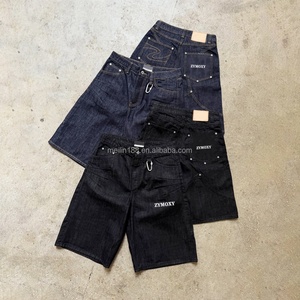 Custom Jean <b>Shorts</b> Fashion Casual Wear Oversized Baggy Denim <b>Shorts</b> High Quality Cotton Jeans <b>Shorts</b> Men Summer Clothing - Product Image 1